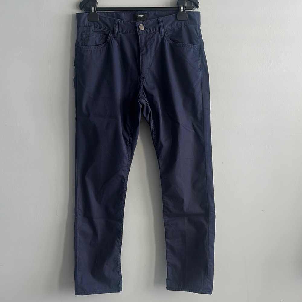 Theory Hayden Straight Slim Fit Midnight Blue Pants Size 31/30